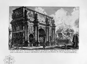 Arc de Constantin et Meta sudans (Rome)